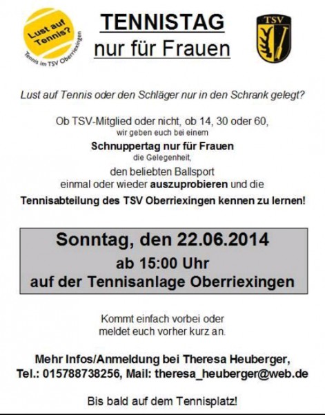 Frauenschnuppertennis